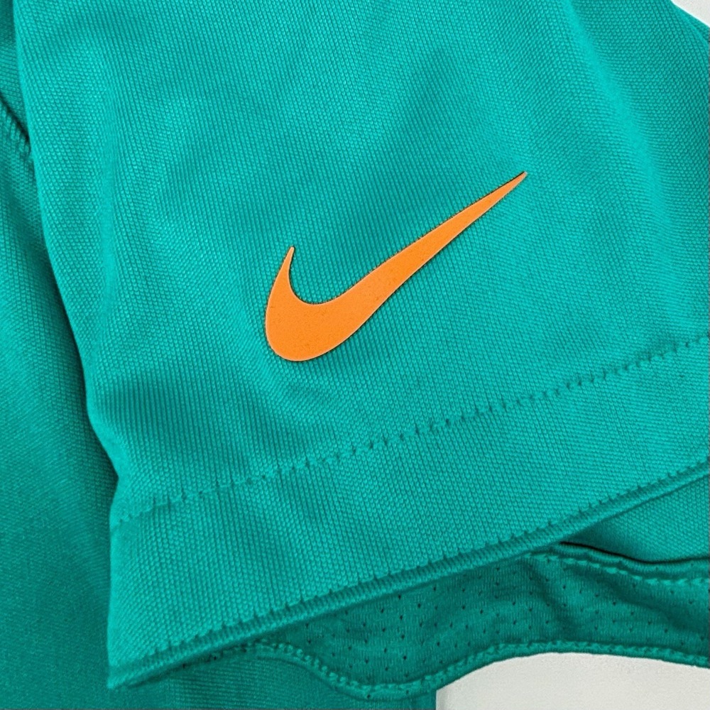 Nike Miami Dolphins NFL Team Issued Polo 3XL Mike Sherman Dri-Fit Aqua - Picture 6 of 16